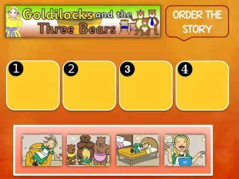 Sequence story Goldilocks and the three bears