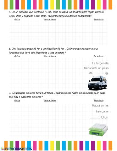 Problemas de operaciones combinadas