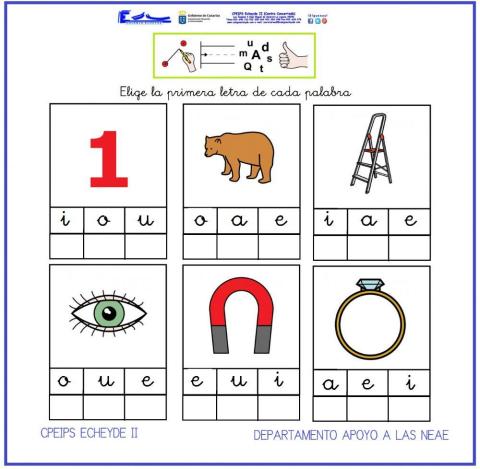 Reconocer vocal inicial 2