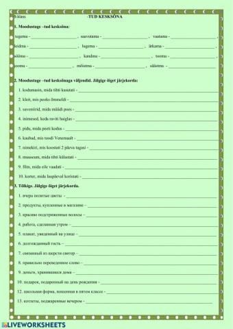 -TUD kesksõna (vene koolile)