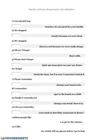 Gerund vs Infinitive