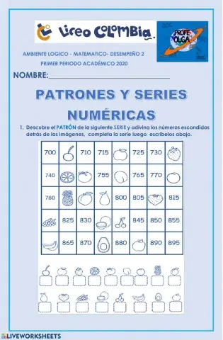 Patrones y series numericas