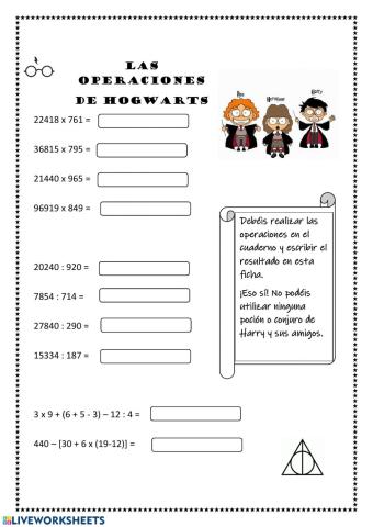 Las operaciones de Hogwarts