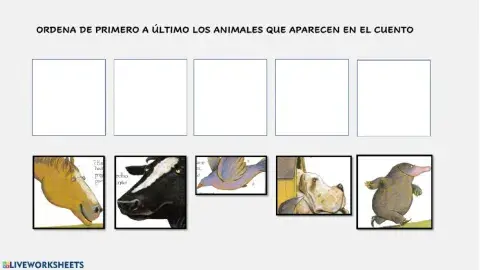Ordena los animales del cuento