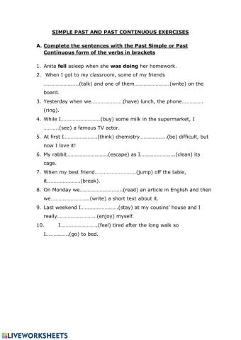 Past Simple and Past Continuous