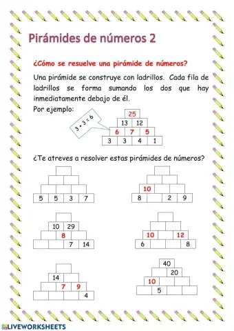 Pirámides de números 2