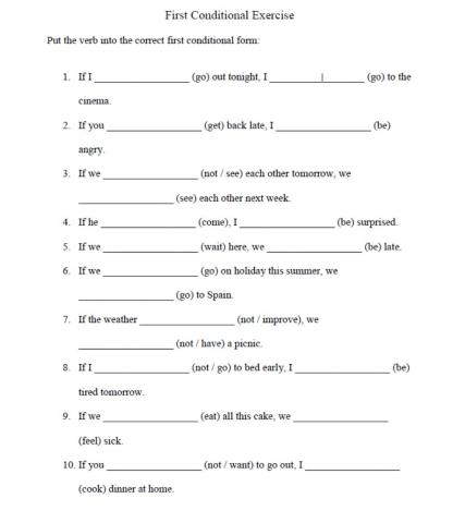 Conditional sentences