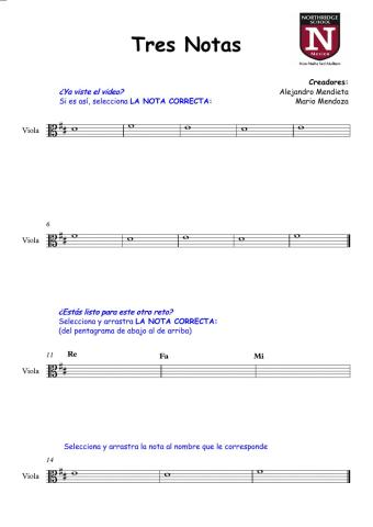 Tres Notas Viola