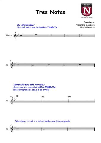 Tres Notas Flauta
