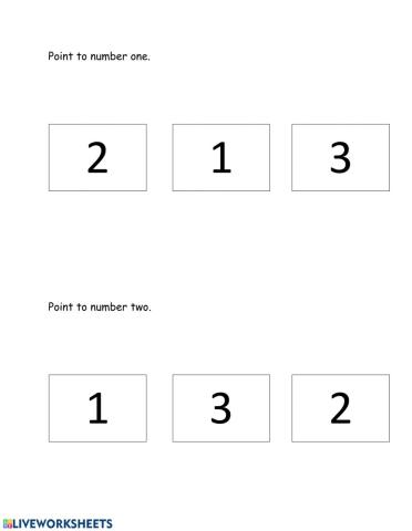 Identify numbers 1-10