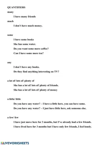 Quantifiers and Nouns