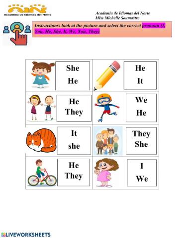 Choose the correct pronoun