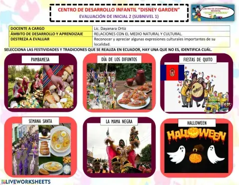 Tradiciones y cultura de mi país