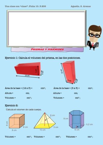 Volumen del prisma y la pirámide