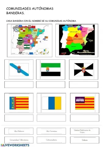 España. Comunidades y banderas