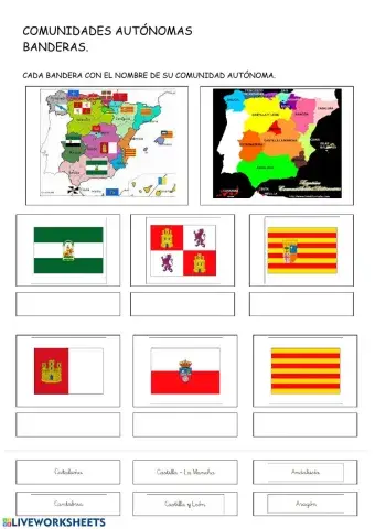 España. Comunidades y banderas