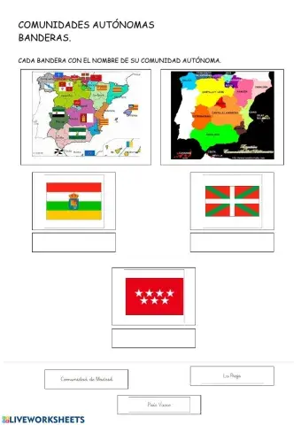 España. Comunidades y banderas