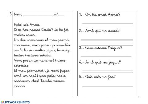 On ha anat Anna? Lectura 03