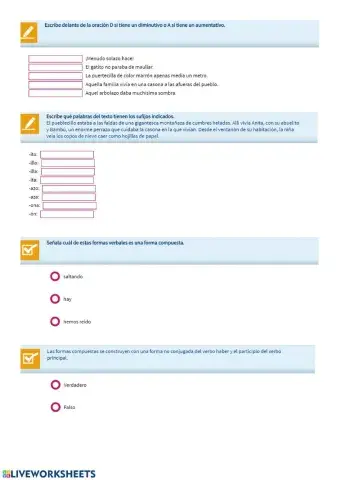 Autoevaluación: lengua 4º