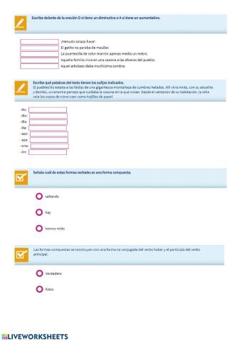 Autoevaluación: lengua 4º
