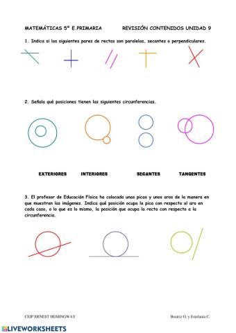 Matemáticas 5º Control UD 9