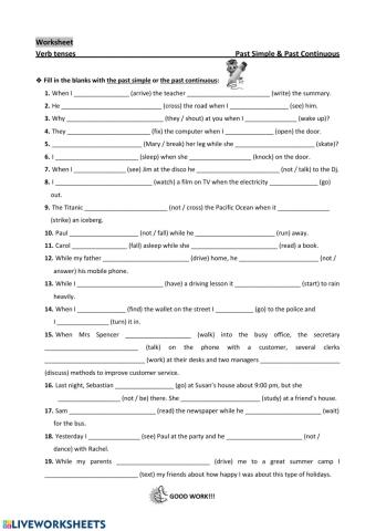 When and While- Past tenses