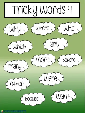 Tricky words 4