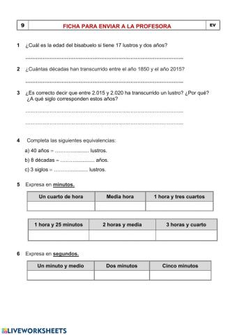 La medida del tiempo