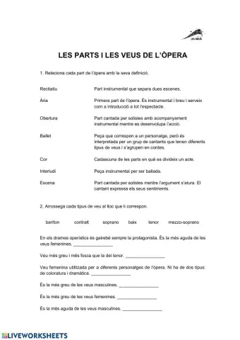 Les parts i les veus de l'òpera