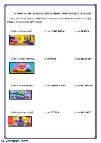 Parts of the house song