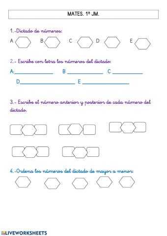 Matemáticas 1º ep mayo