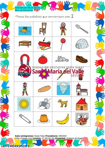 Señala las que empiezan por I
