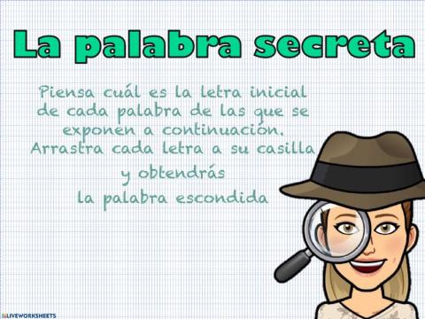Encuentra la palabra escondida