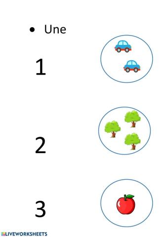 unir cantidad y grafía ( 1 al 3)
