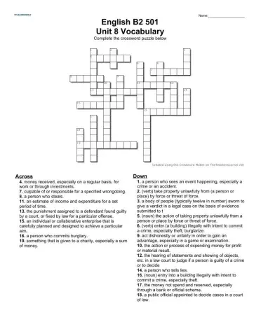 English B2 Vocabulary