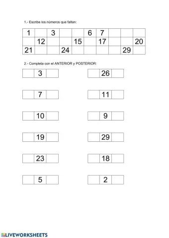 Números hasta el 30