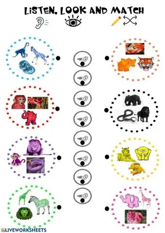 Listen, look and match.