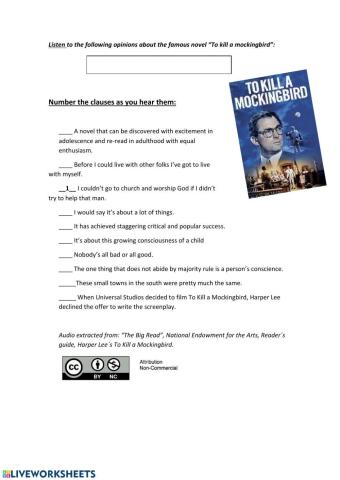 To kill a mockingbird - Opinions