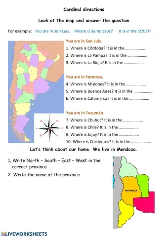 Cardinal directions - Argentina