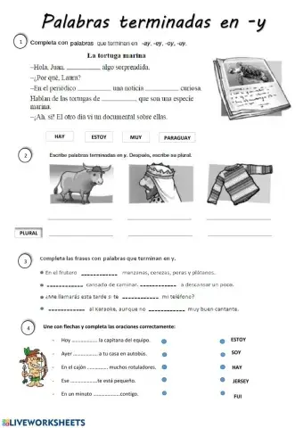 ORTOGRAFÍA. PALABRAS TERMINADAS EN -Y