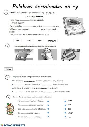 ORTOGRAFÍA. PALABRAS TERMINADAS EN -Y