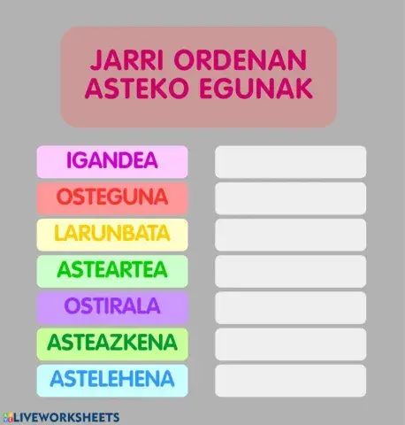 Asteko egunak