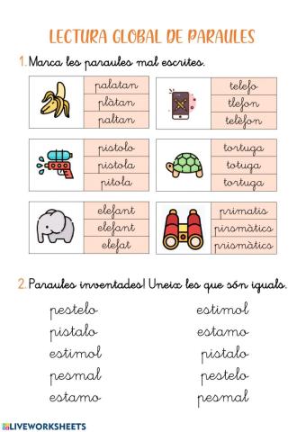 Lectura de paraules II