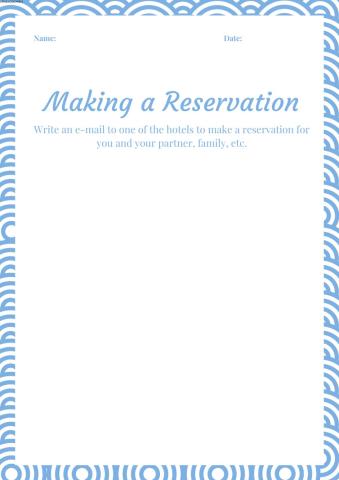 Writing a reservation letter