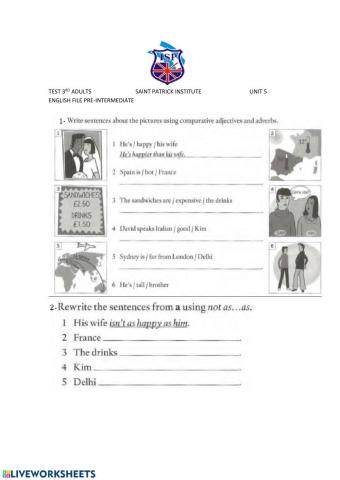 3rd adults test unit 5