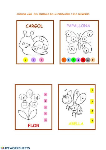 Juguem amb els animals de la primavera