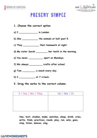 PRESENT SIMPLE 1