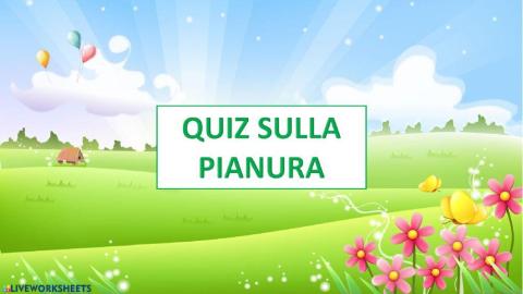 Quiz Pianura