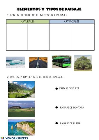 Elementos y tipos paisaje 2