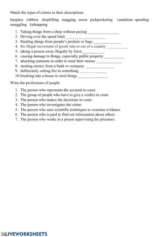 Types of crime, Crime fighters